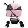 vidaXL Opvouwbare Huisdierenwagen Verstelbaar Roze 81 x 47 x 99 cm