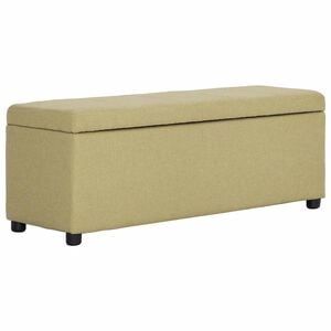 vidaXL Bankje met opbergvak 116 cm polyester groen