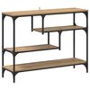 vidaXL Wandtafel Artisan Eiken 100 x 30 x 75 cm Bewerkt hout