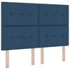vidaXL Boxspring bed met matras met hoofdeinde Blauw 160 x 200 cm Stof