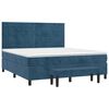 vidaXL Boxspring met matras fluweel donkerblauw 160x200 cm