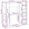 vidaXL Loft Bedframe met Bureau Grijs Sonoma 75 x 190 cm Bewerkt hout