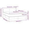 vidaXL Boxspring met matras fluweel lichtgrijs 140x200 cm
