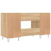 vidaXL Bureau 140x50x75 cm bewerkt hout sonoma eikenkleurig