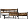 vidaXL Bedframe zonder matras metaal gerookt eikenkleurig 183x213 cm