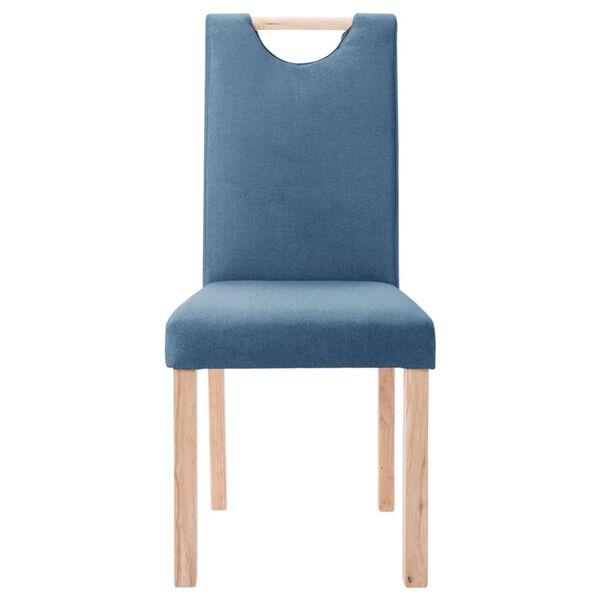 vidaXL Eetkamerstoelen 2 st stof blauw