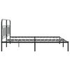 vidaXL Bedframe met hoofdbord metaal zwart 160x200 cm