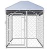 vidaXL Hondenkennel voor buiten met dak 200x100x125 cm