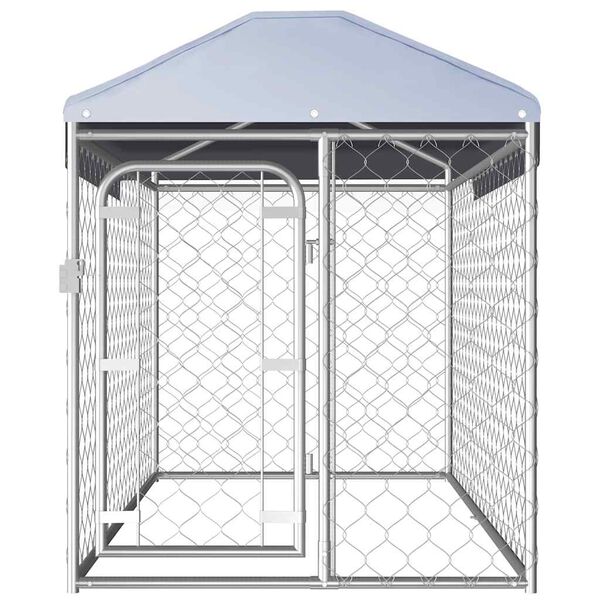 vidaXL Hondenkennel voor buiten met dak 200x100x125 cm