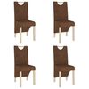 vidaXL Eetkamerstoelen 4 st kunstsu&egrave;de bruin