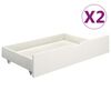 vidaXL Hemelbedframe met 2 lades massief grenenhout wit 180x200 cm