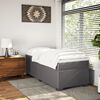 vidaXL Boxspring met matras kunstleer grijs 80x200 cm