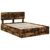 vidaXL Bedframe met lade Gerookte Eik 160 x 200 cm Geconstrueerd hout