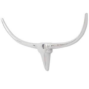 vidaXL Stierenkop voor aan de muur aluminium 96 cm zilverkleurig