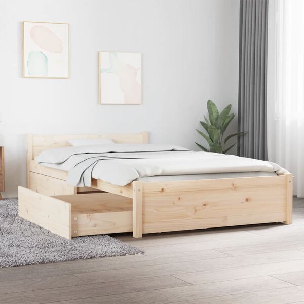 vidaXL Bedframe met lades 100x200 cm
