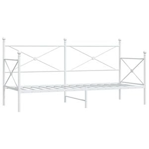 vidaXL Slaapbank zonder matras 90x200 cm staal wit