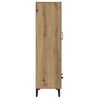 vidaXL Hoge kast 70x31x115 cm bewerkt hout artisanaal eikenkleur