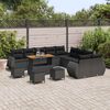 vidaXL Tuin Sofa Set 14 pcs Zwart poly rattan