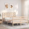 vidaXL Bedframe met hoofdbord massief hout