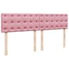 vidaXL Boxspring met matras fluweel roze 180x200 cm