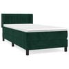 vidaXL Boxspring met matras fluweel donkergroen 100x200 cm