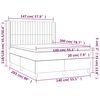 vidaXL Boxspring met matras stof lichtgrijs 140x200 cm