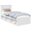 vidaXL Bedframe met hoofdeinde Wit 75 x 190 cm Massief grenenhout