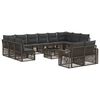 vidaXL Tuinbankenset 13 st Grijs en Donkergrijs poly rattan