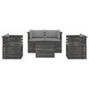vidaXL 5-delige Loungeset met kussens pallet massief grenenhout