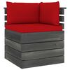 vidaXL 12-delige Loungeset met kussens pallet massief grenenhout