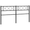 vidaXL Vervangend hoofdbord 200 cm metaal zwart