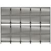 vidaXL Kamerscherm 5 panelen poly rattan grijs
