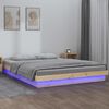 vidaXL Bedframe LED massief hout 200x200 cm