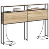 vidaXL Opberghoofdbord met plank Sonoma eiken 160 cm Bewerkt hout