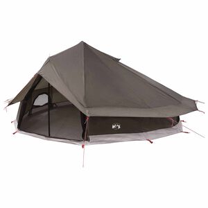 vidaXL Tipi Tent 20-persoons Bruin Grijs Polyester en staal