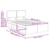 vidaXL Bedframe Gerookt eiken 120 x 200 cm Massief grenenhout