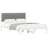 vidaXL Bedframe met Gevoerd Hoofdgedeelte Lichtgrijs 140 x 190 cm