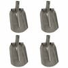 vidaXL Schep Hoofd 4 st Zilver 33 x 21 cm Gepoedercoat staal