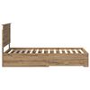 vidaXL Bedframe met hoofdeinde Artisan Eiken 100 x 200 cm Bewerkt hout