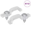 vidaXL LED Strip Clips 2 pcs Doorzichtig 2 x 1 x 0.5 cm