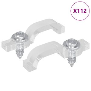 vidaXL LED Strip Clips 2 pcs Doorzichtig 2 x 1 x 0.5 cm