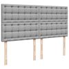 vidaXL Boxspring met matras stof lichtgrijs 180x200 cm
