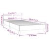 vidaXL Bedframe zonder matras 90x200 cm stof donkergrijs