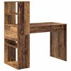 vidaXL Bureau met plank Oud Hout 113 x 54 x 120 cm Bewerkt hout