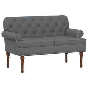vidaXL Loungebank met knopencomfort Grijs 120 x 65 x 77 cm Kunstleer