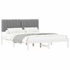 vidaXL Bedframe met Gevoerd Hoofdgedeelte Lichtgrijs 150 x 200 cm