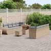 vidaXL Tuin Sofa Set 11 pcs Beige poly rattan
