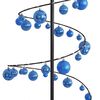 vidaXL LED-kerstboom met kerstballen 120 LED's warm wit 180 cm