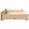 vidaXL Bedlades 2 st met wieltjes 90x55x17 cm massief grenenhout