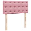 vidaXL Ottoman bed met matras 90x200cm fluweel roze